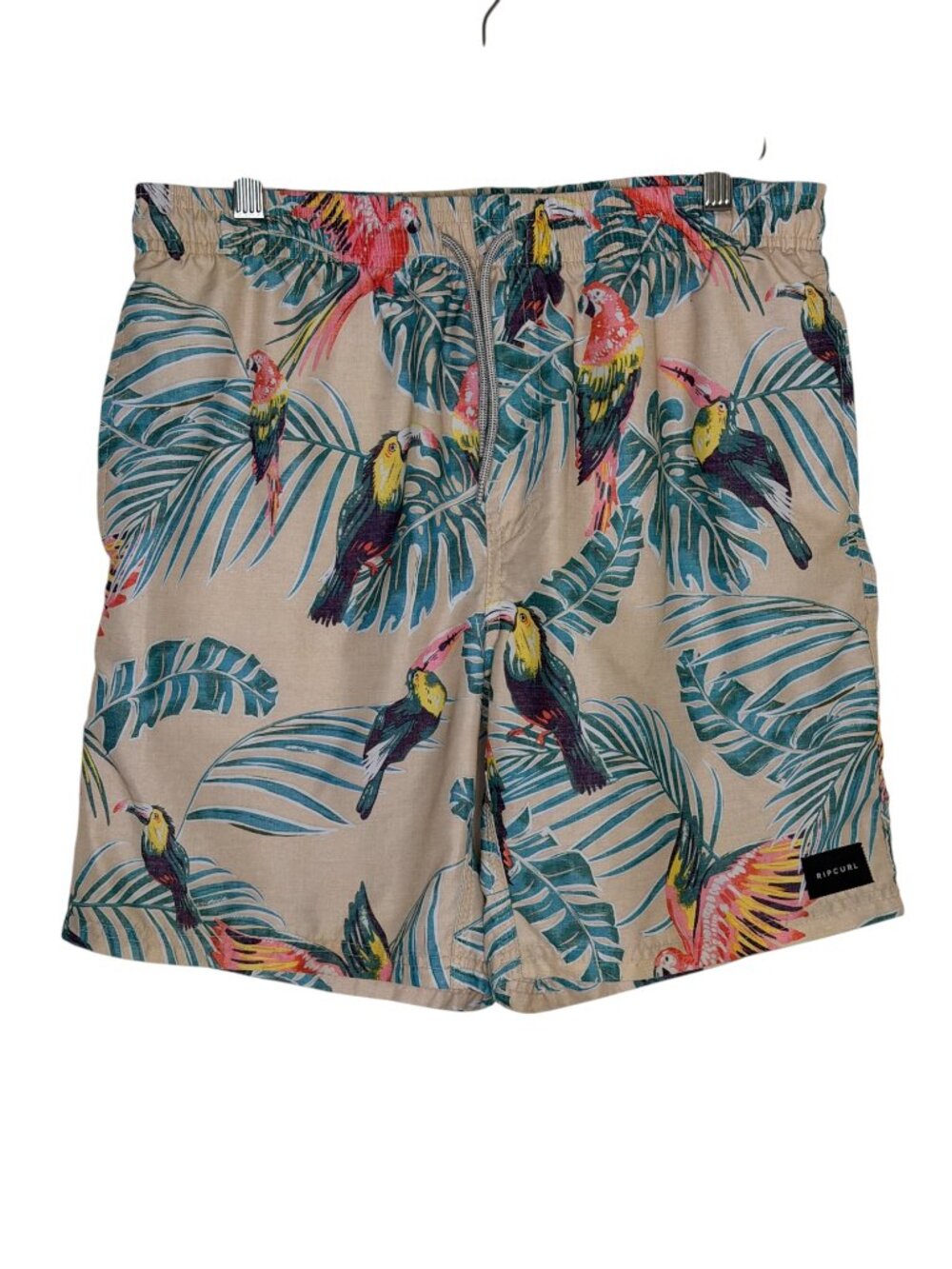 Rip Curl Lay Days Board Shorts Swim Trunks Resort Tropical Parrot Palm S
